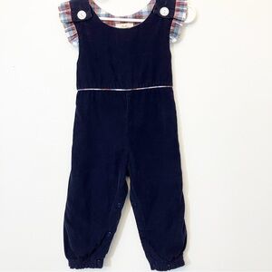 The Beaufort Bonnet Company navy corduroy overall 12-18m